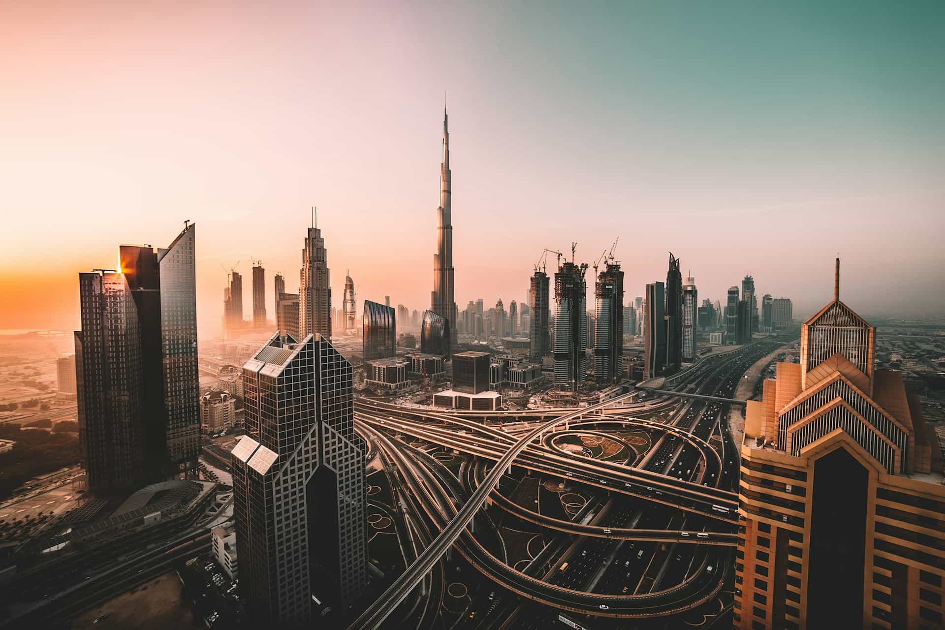 UAE business district hero background